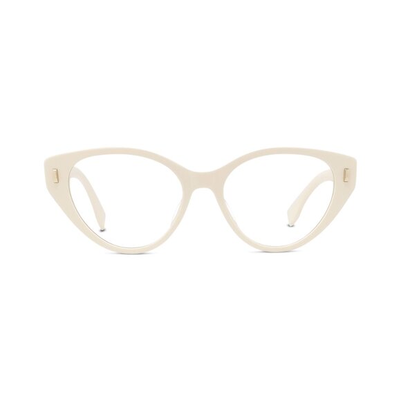 NEW FE50020I 025 WOMEN FENDI EYEGLASSES IVORY CLEAR CAT EYE EYEWEAR - Picture 1 of 3